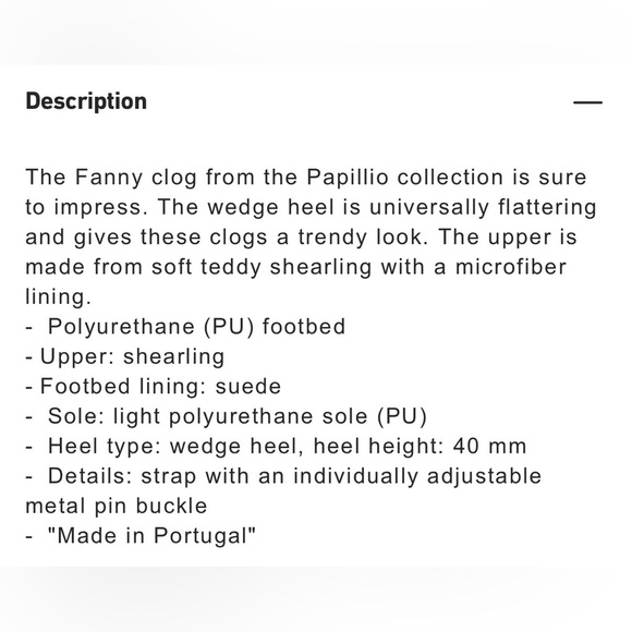 Women’s Birkenstock Papillio Fanny Teddy Shearling Mule Wedge Clog US 9 EU 40 - Picture 16 of 16